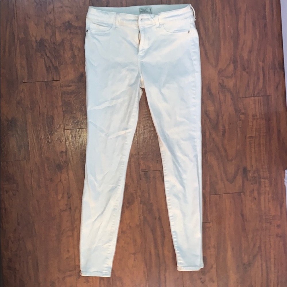 Abercrombie and Fitch White Jeans
